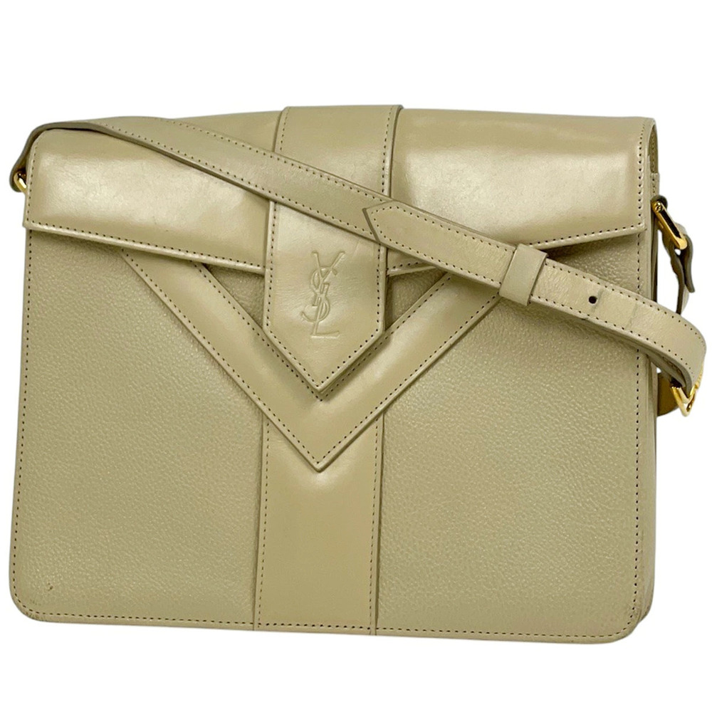 Saint Laurent Yves Crossbody Bag leather Ivory White